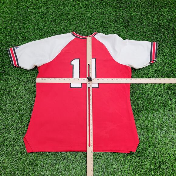 Vintage 80s Champion Millis Mohawks Shirt Womens M/L 20x25 Red - Picture 3 of 16